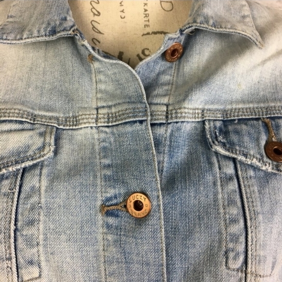 Lucky Brand Denim Vest with Eyelet Lace Back XL - Picture 3 of 7